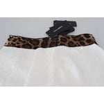Dolce & Gabbana Elegant Leopard Print Pants for Sophisticated Style Dolce & Gabbana Light Gray
