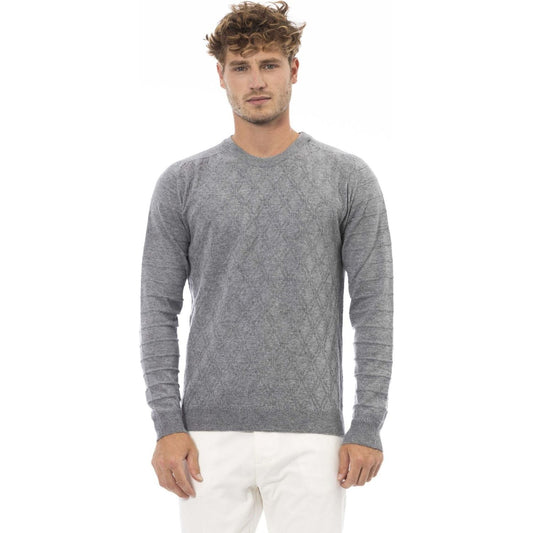 Alpha Studio Sweaters Sweaters Alpha Studio Light Slate Gray