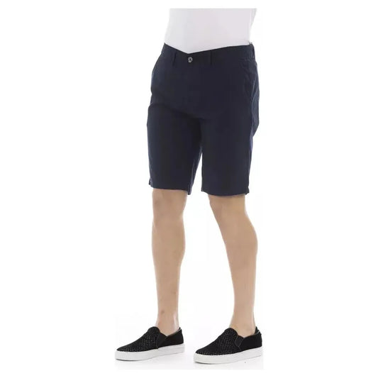 Baldinini Trend Blue Cotton Men Bermuda Short Baldinini Trend Dark Slate Gray