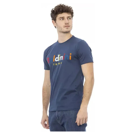 Baldinini Trend Blue Cotton Men T-Shirt Baldinini Trend Dark Slate Gray