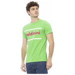 Baldinini Trend Green Cotton Men T-Shirt BA-23171-XS