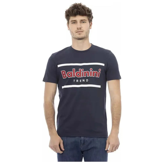 Baldinini Trend Blue Cotton Men T-Shirt Baldinini Trend Dark Slate Gray
