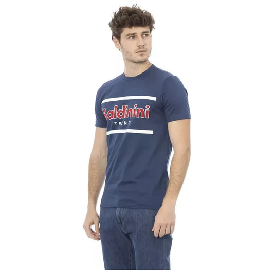 Baldinini Trend Blue Cotton Men T-Shirt Baldinini Trend Dark Slate Gray