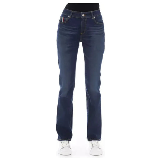 Baldinini Trend Blue Cotton Women Jeans Baldinini Trend Dark Slate Gray