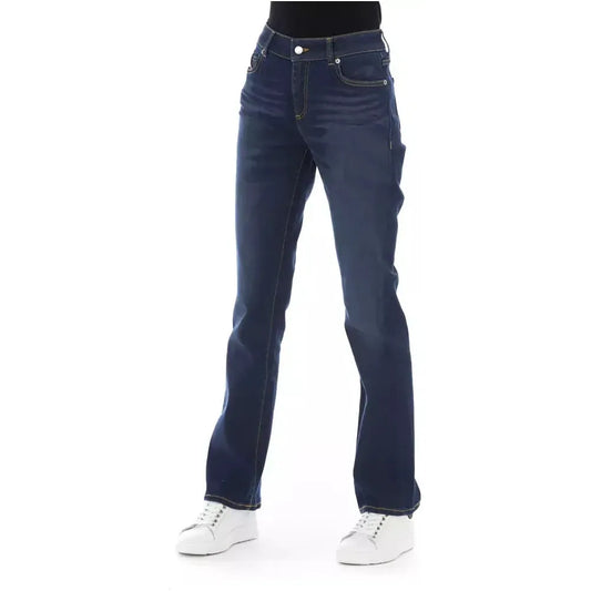 Baldinini Trend Blue Cotton Women Jeans Baldinini Trend Dark Slate Gray