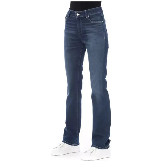 Baldinini Trend Blue Cotton Women Jeans Baldinini Trend Dark Slate Gray