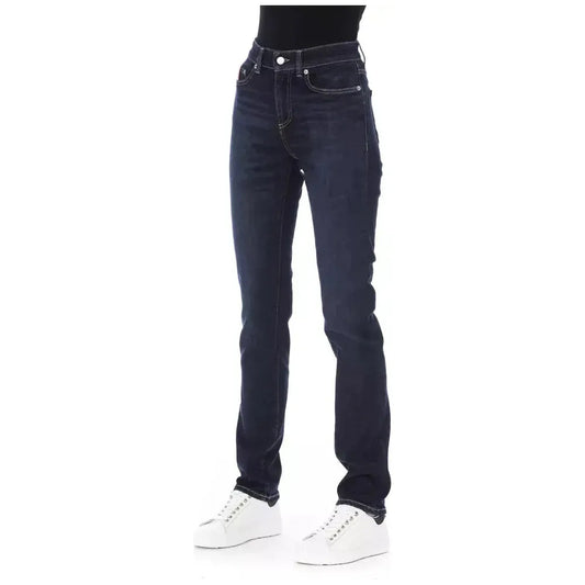 Baldinini Trend Blue Cotton Women Jeans Baldinini Trend Dark Slate Gray
