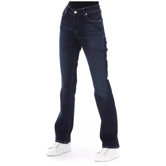 Baldinini Trend Blue Cotton Women Jeans Baldinini Trend Dark Slate Gray