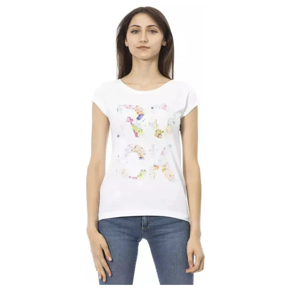 Trussardi Action White Cotton Women T-Shirt TR-23078-M
