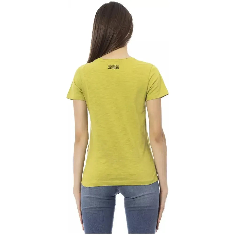 Trussardi Action Green Cotton Women T-Shirt TR-23044-XS