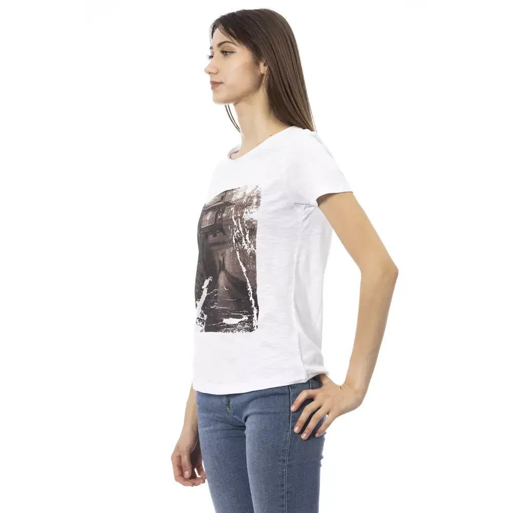 Trussardi Action White Cotton Tops & T-Shirt