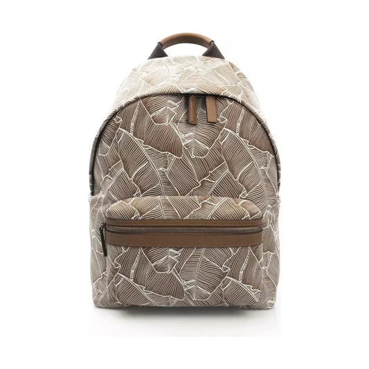 Cerruti 1881 Brown Leather Men Backpack Cerruti 1881 Dark Gray