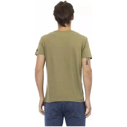 Trussardi Action Green Cotton Men T-Shirt