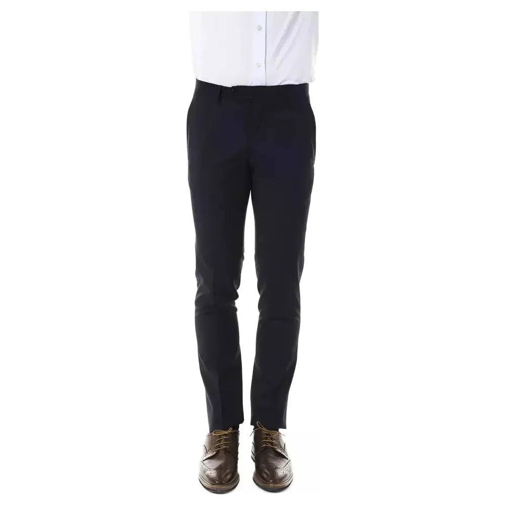 Uominitaliani Gray Wool Men's Suit Pant