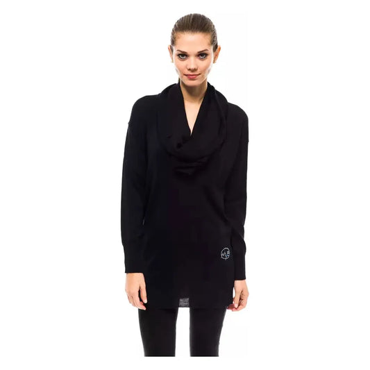 Montana Blu Blue Wool Women Sweater Montana Blu Black