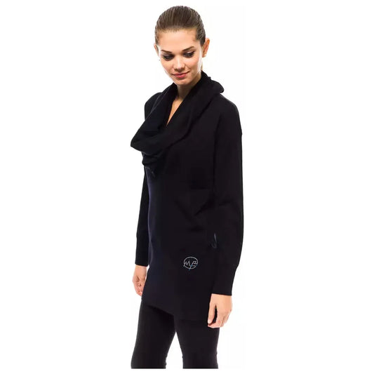 Montana Blu Blue Wool Women Sweater Montana Blu Black