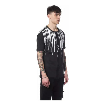 Nicolo Tonetto Black Cotton Men T-Shirt