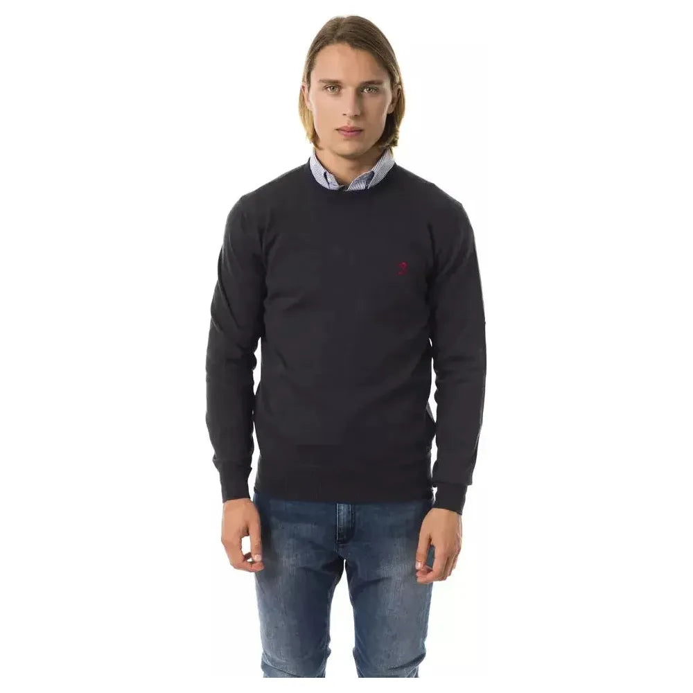 Uominitaliani Gray Merino Wool Men Sweater