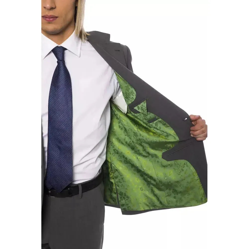 Billionaire Italian Couture Gray Wool Men's Blazer