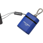 Dolce & Gabbana Elegant Blue Leather Airpods Case Dolce & Gabbana Dark Slate Blue