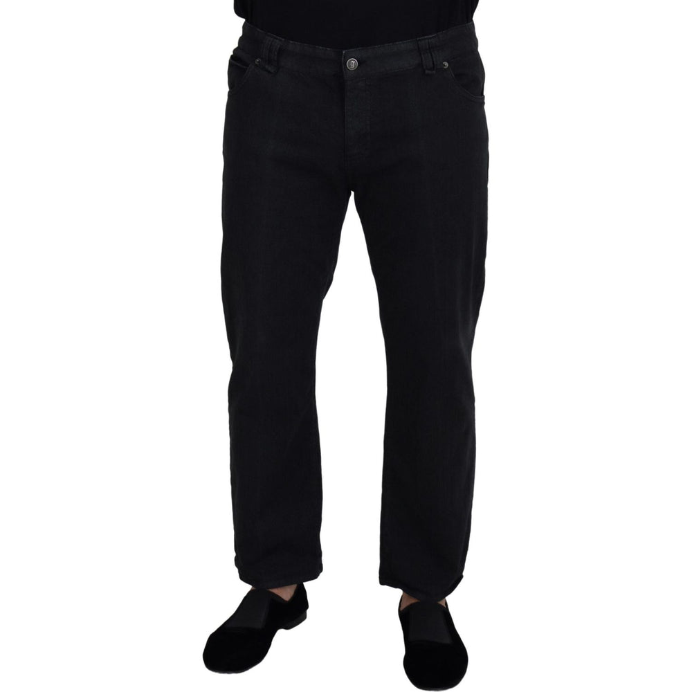 John Galliano Black Cotton Back Buckle Casual Denim Jeans PAN72965-44
