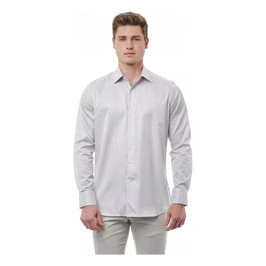 Bagutta White Cotton Men Shirt