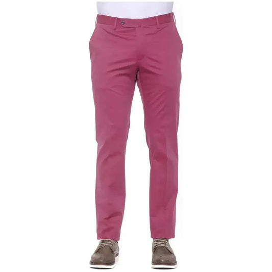 PT Torino Fuchsia Cotton Men Trouser Jeans & Pants PT Torino Maroon