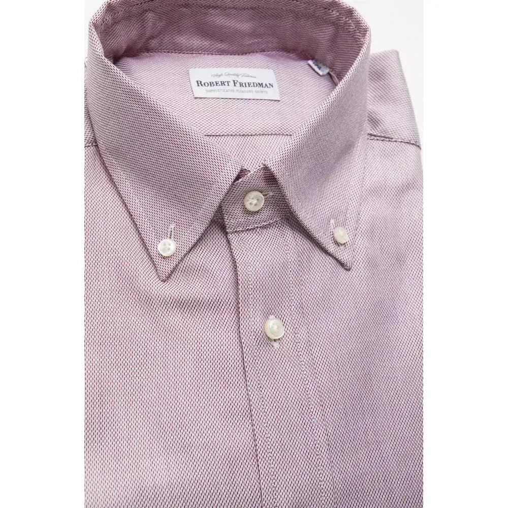 Robert Friedman Red Cotton Men's Shirt