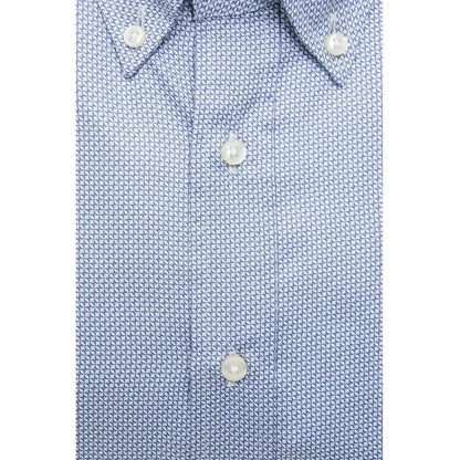 Robert Friedman Light Blue Cotton Men Shirt