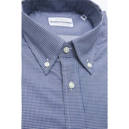 Robert Friedman Blue Cotton Men's Shirt