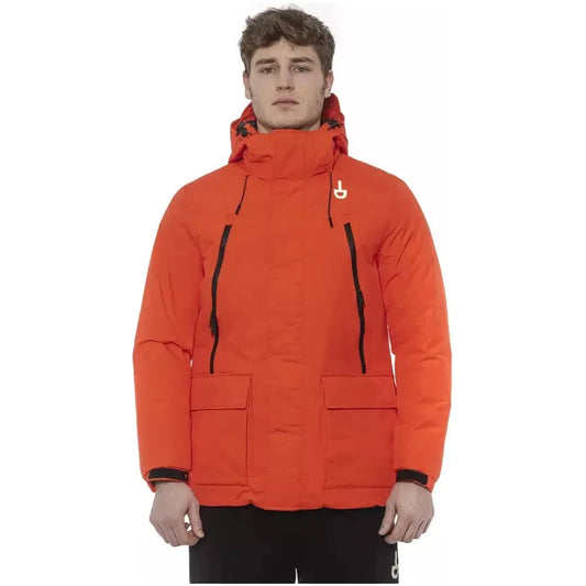 Tond Red Polyester Men Jacket MAN COATS & JACKETS Tond Chocolate