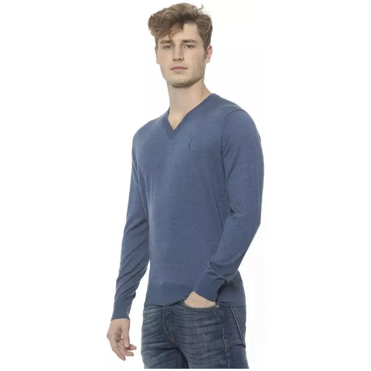 Billionaire Italian Couture Elegant Cashmere V-Neck Men's Sweater Billionaire Italian Couture Dim Gray