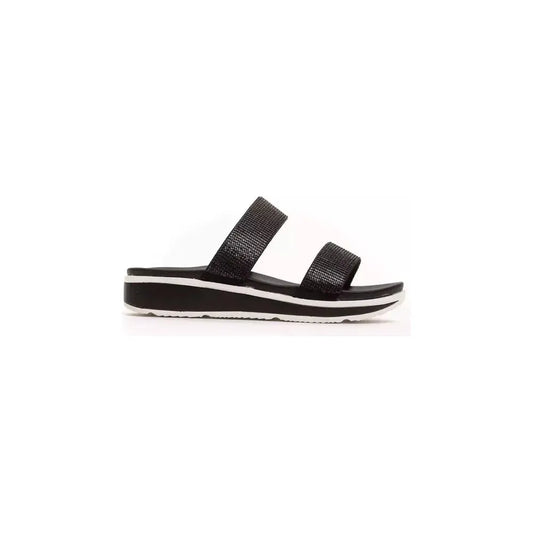 Péché Originel Black Textile Women Sandal Péché Originel Beige