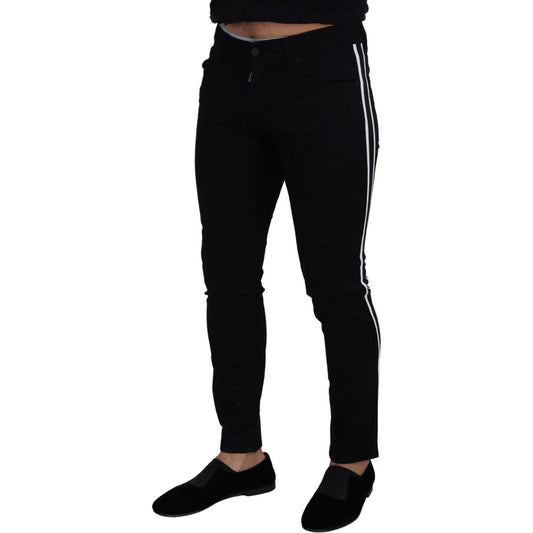 Dolce & Gabbana Elegant Black Slim Fit Denim Pants Dolce & Gabbana Black