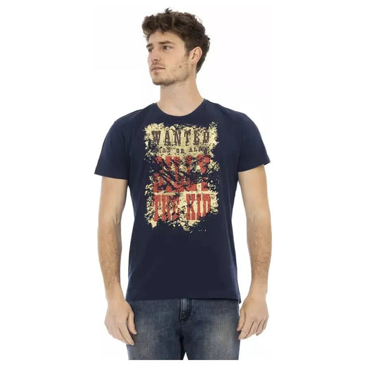 Trussardi Action Blue Cotton Men's T-Shirt Trussardi Action Tan