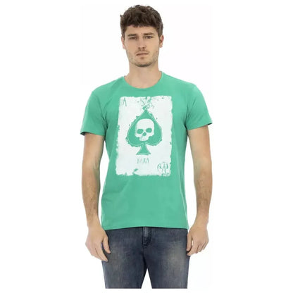 Trussardi Action Green Cotton Men T-Shirt