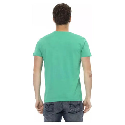 Trussardi Action Green Cotton Men T-Shirt