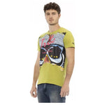 Trussardi Action Green Cotton Men T-Shirt TR-22732-S