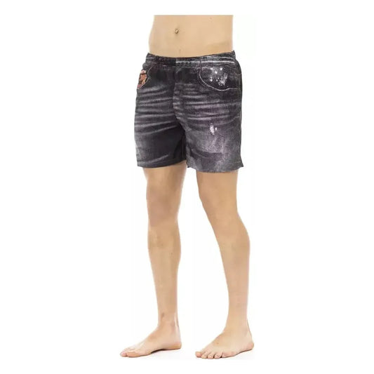 Just Cavalli Black Polyester Men's Swim Short Just Cavalli Tan