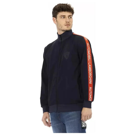 Automobili Lamborghini Blue Cotton Men Sweater Automobili Lamborghini Dark Slate Gray