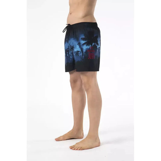 Just Cavalli Black Polyester Men Swim Short Just Cavalli Beige