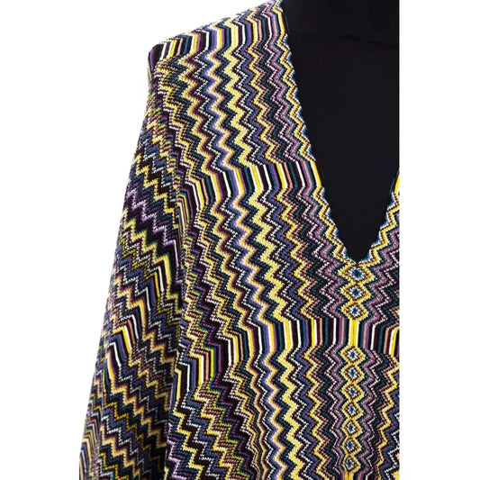 Missoni Multicolor Wool Women Poncho Missoni Tan