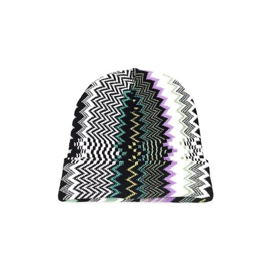 Missoni Multicolor Wool Women Hat Missoni Light Gray