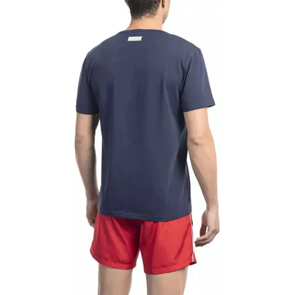 Bikkembergs Blue Cotton Men T-Shirt