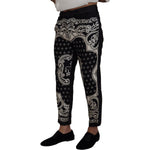 Dolce & Gabbana Black Silk Bandana Print Pants PAN73240 - 48