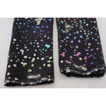 Dolce & Gabbana Black Multicolor Print Tattered Denim Jeans PAN73302 - 50