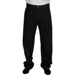 Dolce & Gabbana Black Washed Cotton Men Casual Denim Jeans PAN73375 - 48