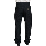 Dolce & Gabbana Black Washed Cotton Men Casual Denim Jeans PAN73375 - 48