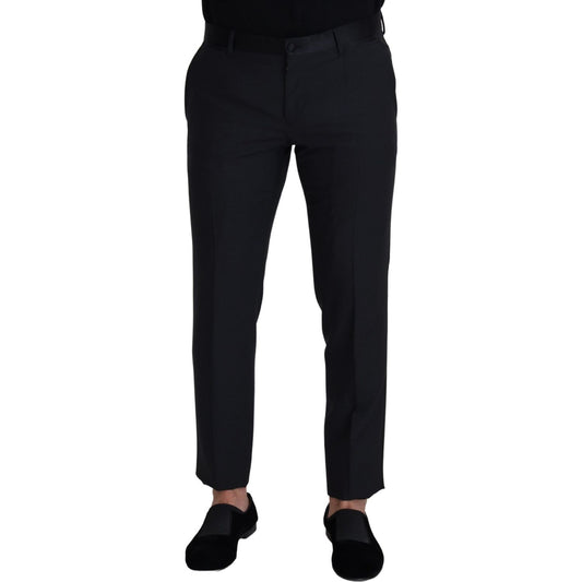 Dolce & Gabbana Elegant Black Wool Blend Trousers Dolce & Gabbana Black