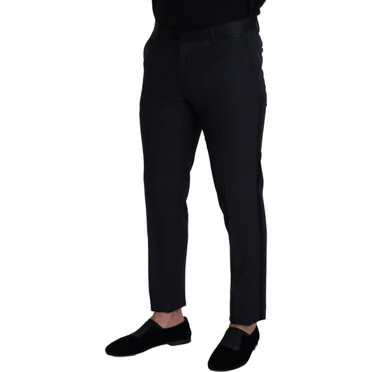 Dolce & Gabbana Elegant Black Wool Blend Trousers Dolce & Gabbana Black